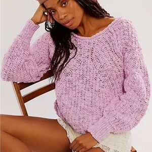 Free People Lilac Knit Sweater